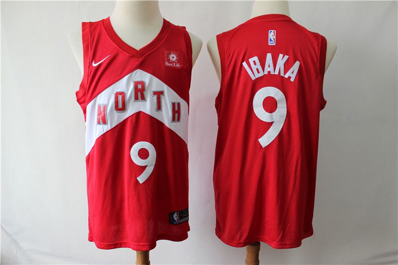 Men Toronto Raptors #9 Ibaka Red City Edition Nike NBA Jerseys